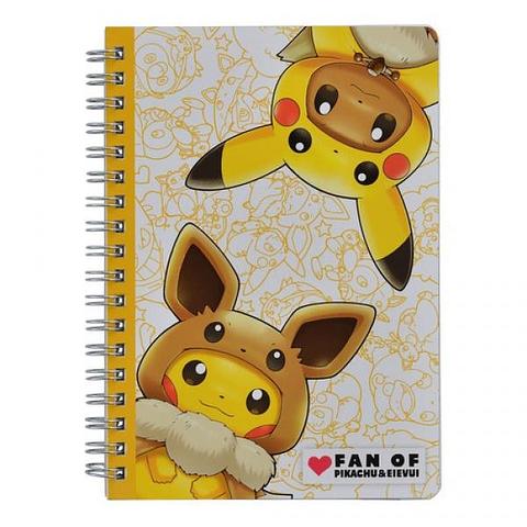 Pokemon Center - 'FAN OF PIKACHU & EEVEE' B6 Size Spiral Notebook